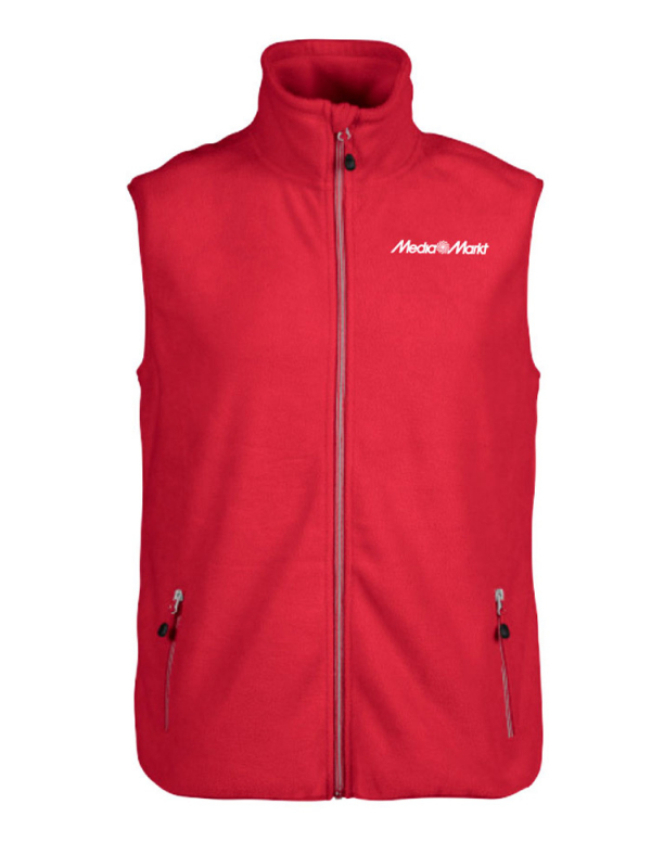 Herren Fleeceweste Sideflip Rot